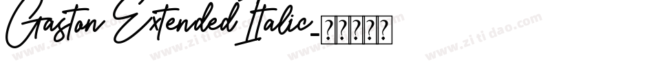 Gaston Extended Italic字体转换
